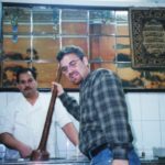 Pounding ice cream at the famous Bakdash in Damascus, Syria