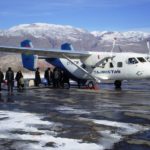 Boarding the flight from Panjakent to Dushanbe, Tajikistan